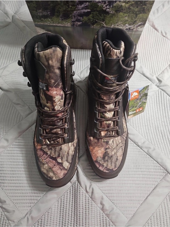 OZARK TRAIL Men\'s Size 13 Hunting Boot Insulated Waterproof 8-in Mossy Camo NEW